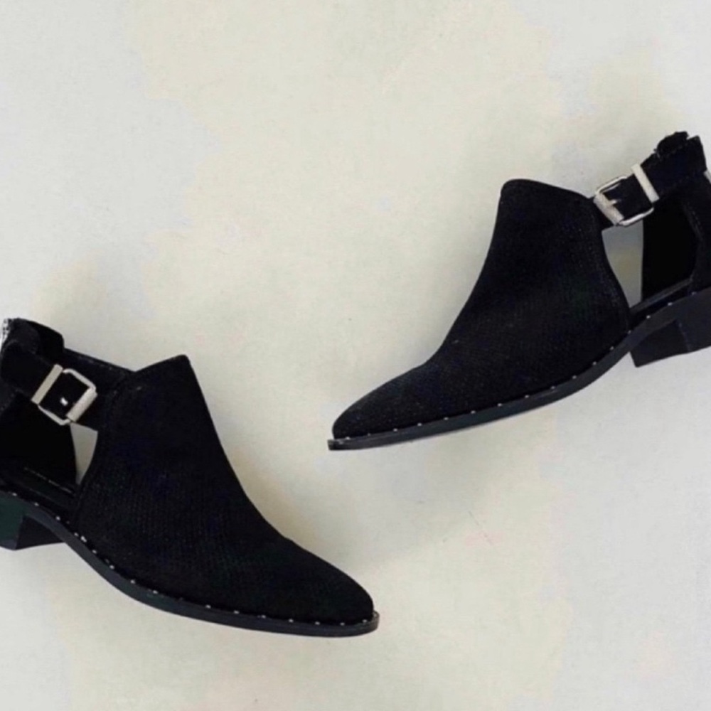 Steve Madden Cirsi Black Leather Ankle Boots 5